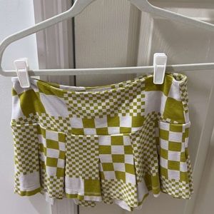 Urban outfitters green and white pleated skirt. Size small. $25.